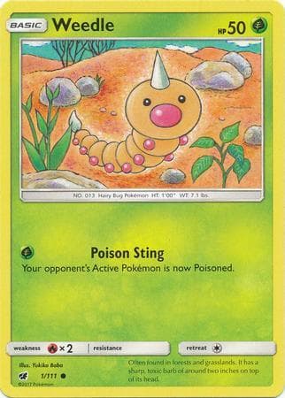 Carta Weedle (1/111) do set Invasão Carmim — Pokémon TCG | Bynx