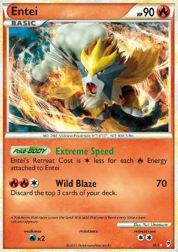 Carta Entei (SL3/95) do set Chamado das Lendas — Pokémon TCG | Bynx