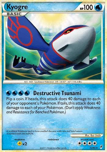 Carta Kyogre (12/95) do set Chamado das Lendas — Pokémon TCG | Bynx