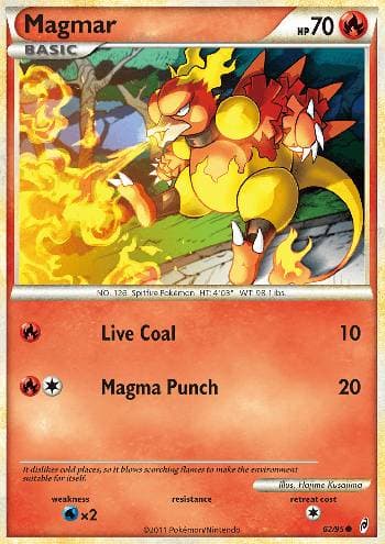 Carta Magmar (62/95) do set Chamado das Lendas — Pokémon TCG | Bynx
