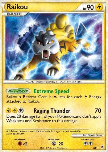 Carta Raikou (SL9/95) do set Chamado das Lendas — Pokémon TCG | Bynx