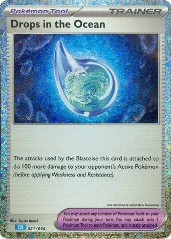 Carta Drops in the Ocean (021/034) do set Blastoise & Suicune ex Deck — Pokémon TCG | Bynx