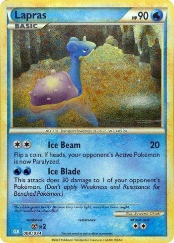 Carta Lapras (008/034) do set Blastoise & Suicune ex Deck — Pokémon TCG | Bynx