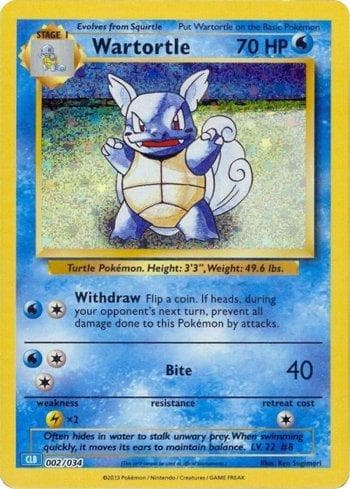 Carta Wartortle (002/034) do set Blastoise & Suicune ex Deck — Pokémon TCG | Bynx