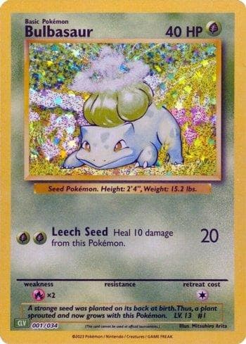 Carta Bulbasaur (001/034) do set Venusaur & Lugia ex Deck — Pokémon TCG | Bynx