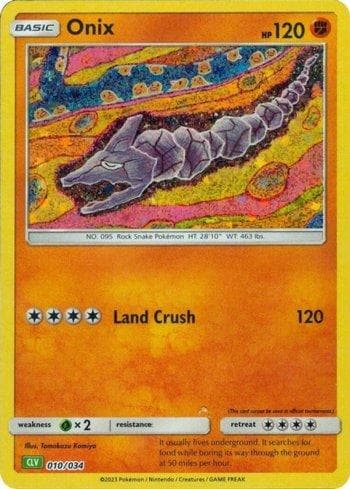 Carta Onix (010/034) do set Venusaur & Lugia ex Deck — Pokémon TCG | Bynx