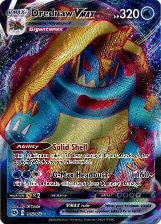 Carta Drednaw-VMAX (15/073) do set Caminho do Campeão — Pokémon TCG | Bynx