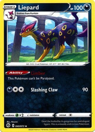 Carta Liepard (40/073) do set Caminho do Campeão — Pokémon TCG | Bynx
