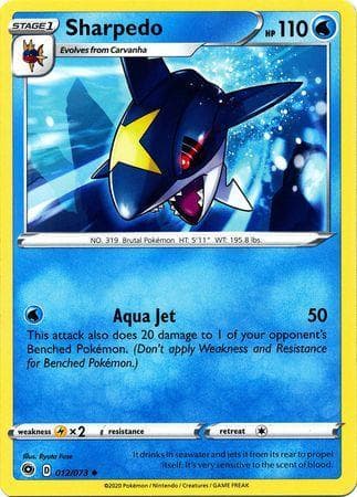 Carta Sharpedo (12/073) do set Caminho do Campeão — Pokémon TCG | Bynx