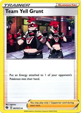 Carta Team Yell Grunt (67/073) do set Caminho do Campeão — Pokémon TCG | Bynx