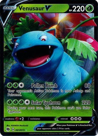 Carta Venusaur-V (1/073) do set Caminho do Campeão — Pokémon TCG | Bynx