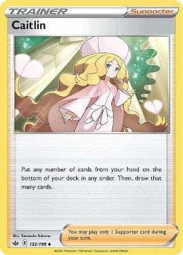 Carta Caitlin (132/198) do set Reinado Arrepiante — Pokémon TCG | Bynx