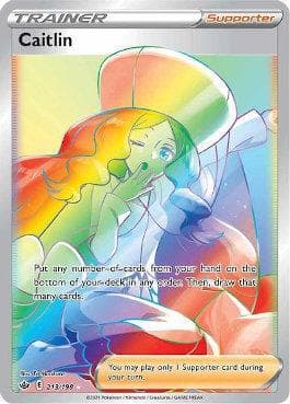 Carta Caitlin (213/198) do set Reinado Arrepiante — Pokémon TCG | Bynx