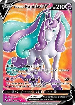 Carta Galarian Rapidash-V (167/198) do set Reinado Arrepiante — Pokémon TCG | Bynx