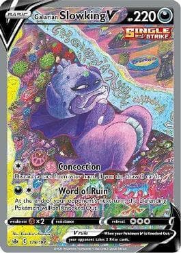 Carta Galarian Slowking-V (179/198) do set Reinado Arrepiante — Pokémon TCG | Bynx
