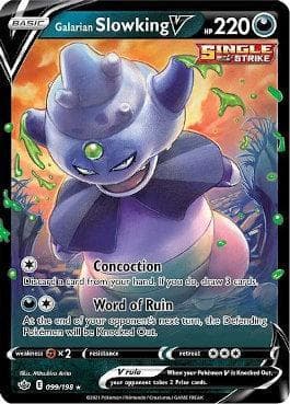 Carta Galarian Slowking-V (99/198) do set Reinado Arrepiante — Pokémon TCG | Bynx