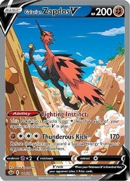 Galarian Zapdos-V (174/198) — Reinado Arrepiante