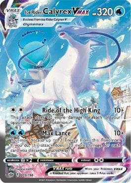 Carta Ice Rider Calyrex-VMAX (203/198) do set Reinado Arrepiante — Pokémon TCG | Bynx