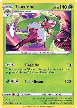 Carta Tsareena (15/198) do set Reinado Arrepiante — Pokémon TCG | Bynx