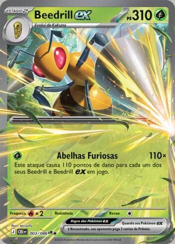 Carta Beedrill ex (003/086) do set Chaos Rising — Pokémon TCG | Bynx