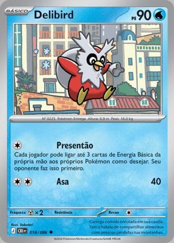 Carta Delibird (018/086) do set Chaos Rising — Pokémon TCG | Bynx