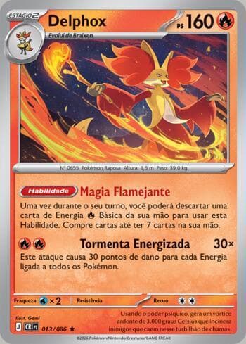 Carta Delphox (013/086) do set Chaos Rising — Pokémon TCG | Bynx