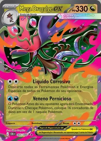 Carta Mega Dragalge ex (065/086) do set Chaos Rising — Pokémon TCG | Bynx