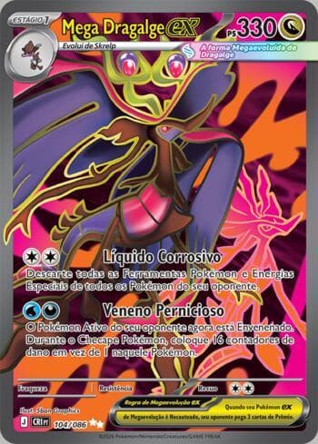 Carta Mega Dragalge ex (104/086) do set Chaos Rising — Pokémon TCG | Bynx