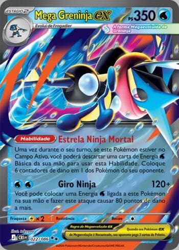 Carta Mega Greninja ex (022/086) do set Chaos Rising — Pokémon TCG | Bynx