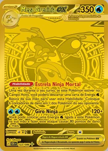 Carta Mega Greninja ex (122/086) do set Chaos Rising — Pokémon TCG | Bynx
