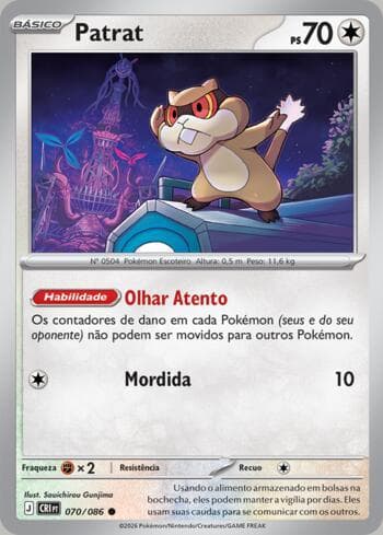 Carta Patrat (070/086) do set Chaos Rising — Pokémon TCG | Bynx