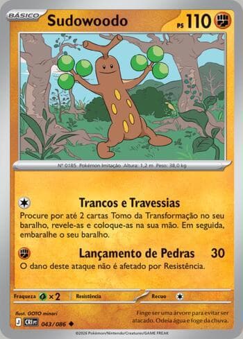 Carta Sudowoodo (043/086) do set Chaos Rising — Pokémon TCG | Bynx