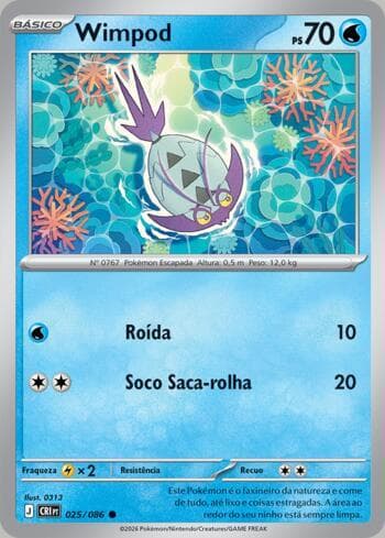 Carta Wimpod (025/086) do set Chaos Rising — Pokémon TCG | Bynx