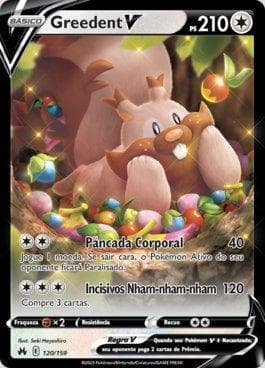 Carta Greedent-V (120/159) do set Realeza Absoluta — Pokémon TCG | Bynx