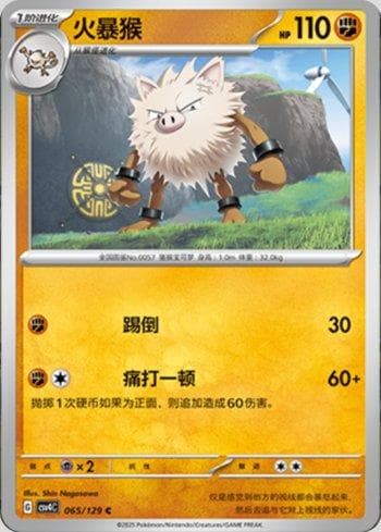 Carta Primeape (065/129) do set Liga BR — CSV4C — Pokémon TCG | Bynx
