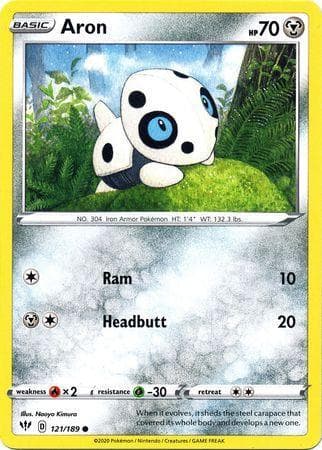 Carta Aron (121/189) do set Escuridão Incandescente — Pokémon TCG | Bynx