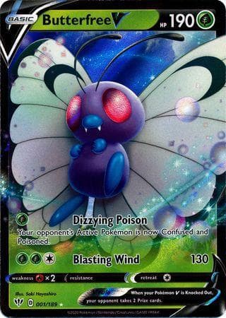 Carta Butterfree-V (1/189) do set Escuridão Incandescente — Pokémon TCG | Bynx