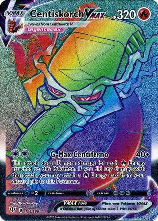 Carta Centiskorch-VMAX (191/189) do set Escuridão Incandescente — Pokémon TCG | Bynx