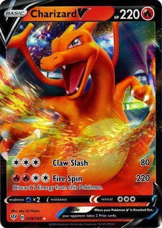 Charizard-V (19/189) — Escuridão Incandescente