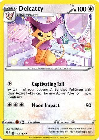 Carta Delcatty (142/189) do set Escuridão Incandescente — Pokémon TCG | Bynx