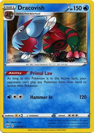 Carta Dracovish (53/189) do set Escuridão Incandescente — Pokémon TCG | Bynx