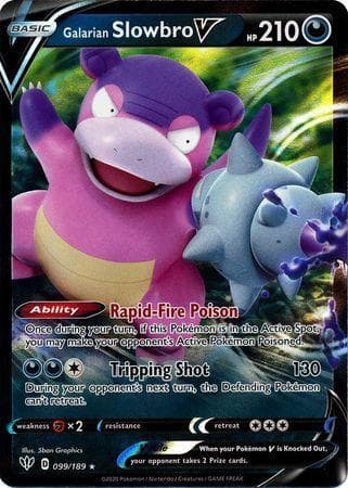 Galarian Slowbro-V (99/189) — Escuridão Incandescente