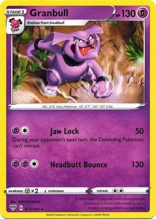 Carta Granbull (71/189) do set Escuridão Incandescente — Pokémon TCG | Bynx