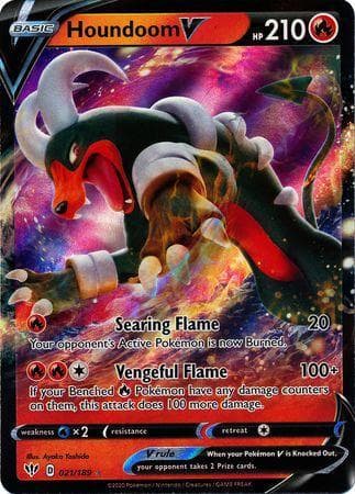 Carta Houndoom-V (21/189) do set Escuridão Incandescente — Pokémon TCG | Bynx