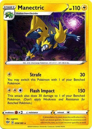 Carta Manectric (59/189) do set Escuridão Incandescente — Pokémon TCG | Bynx
