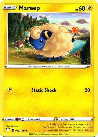 Carta Mareep (55/189) do set Escuridão Incandescente — Pokémon TCG | Bynx