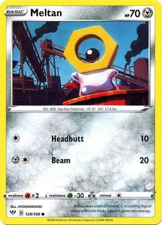 Carta Meltan (129/189) do set Escuridão Incandescente — Pokémon TCG | Bynx