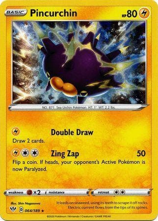 Carta Pincurchin (64/189) do set Escuridão Incandescente — Pokémon TCG | Bynx