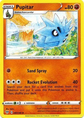Carta Pupitar (87/189) do set Escuridão Incandescente — Pokémon TCG | Bynx