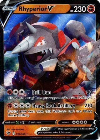 Carta Rhyperior-V (95/189) do set Escuridão Incandescente — Pokémon TCG | Bynx